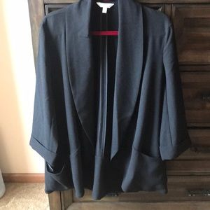 NWT Relaxed Fit Drape Front Blazer